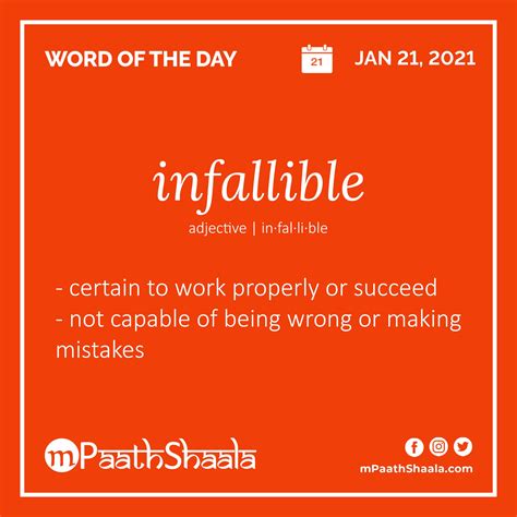 INFALLIBLE Meaning in English .